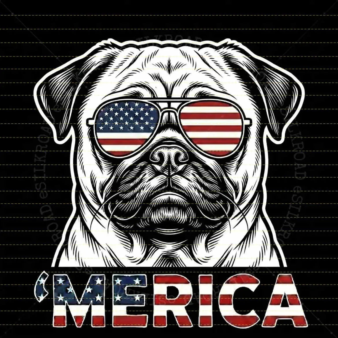 "Patriotic Pups" 4th of July Dog Lover T-Shirt